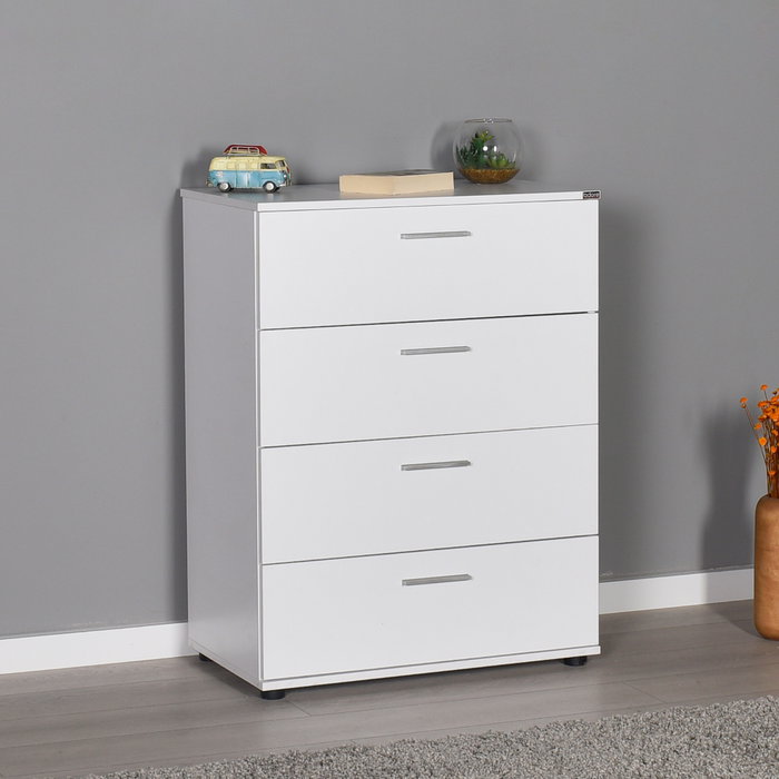 Hanah Home Cómoda Sfn-540-Bb-1 con 4 cajones en Blanco